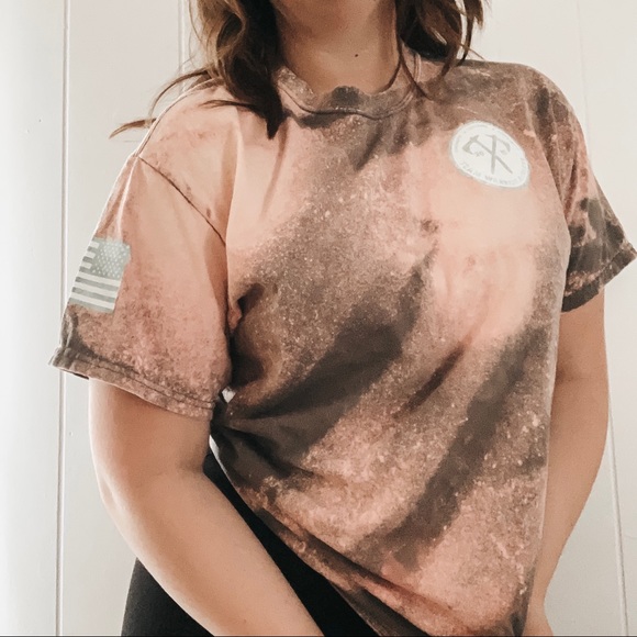 Tops - Bleach-Dyed “Team Warrior Athlete” Tee